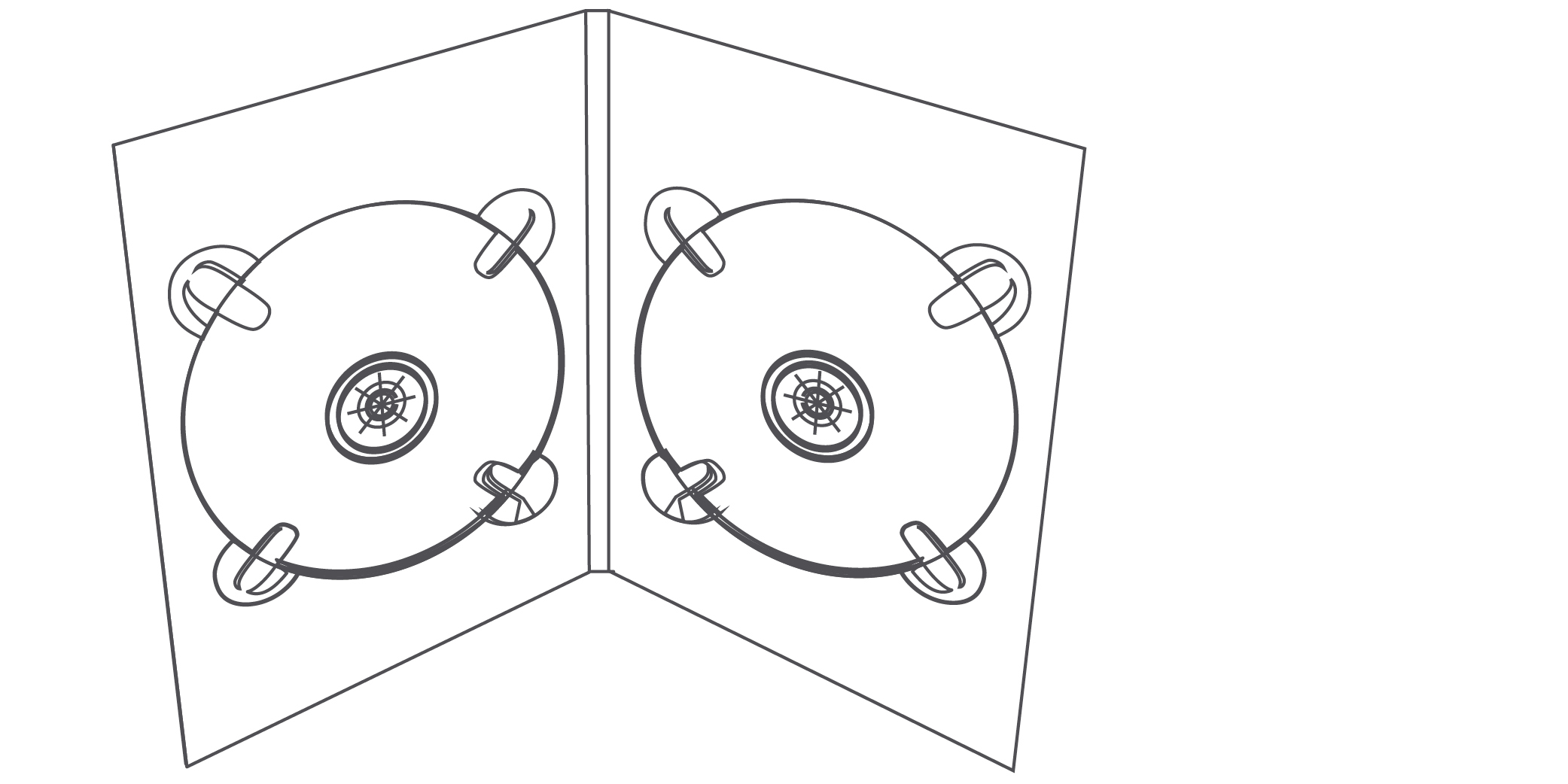 CD-DVD DVD Digipack ohne Booklet 2 Trays