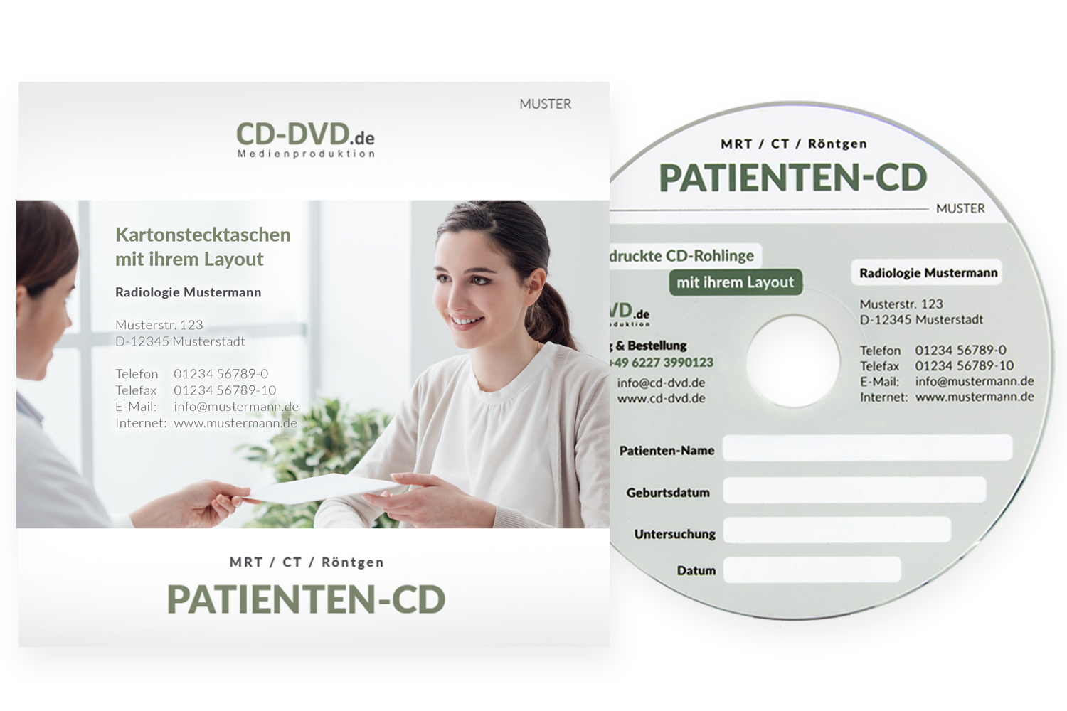 CD DVD Patienten CD's für Ärzte und Kliniken