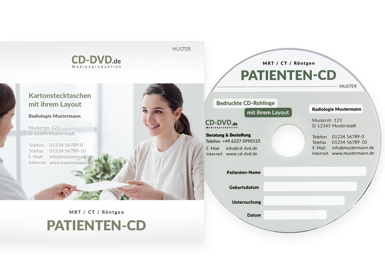 CD DVD Patienten-CDs für Ärzte und Kliniken