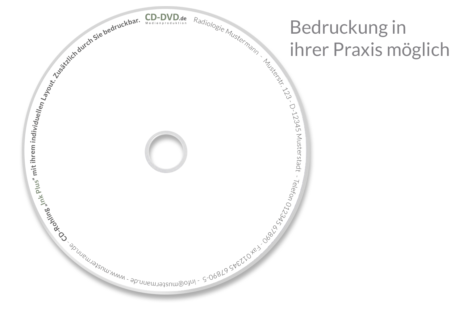 CD DVD Rohlinge bedrucken Patienten CD DVD für Klinik und Arztpraxis